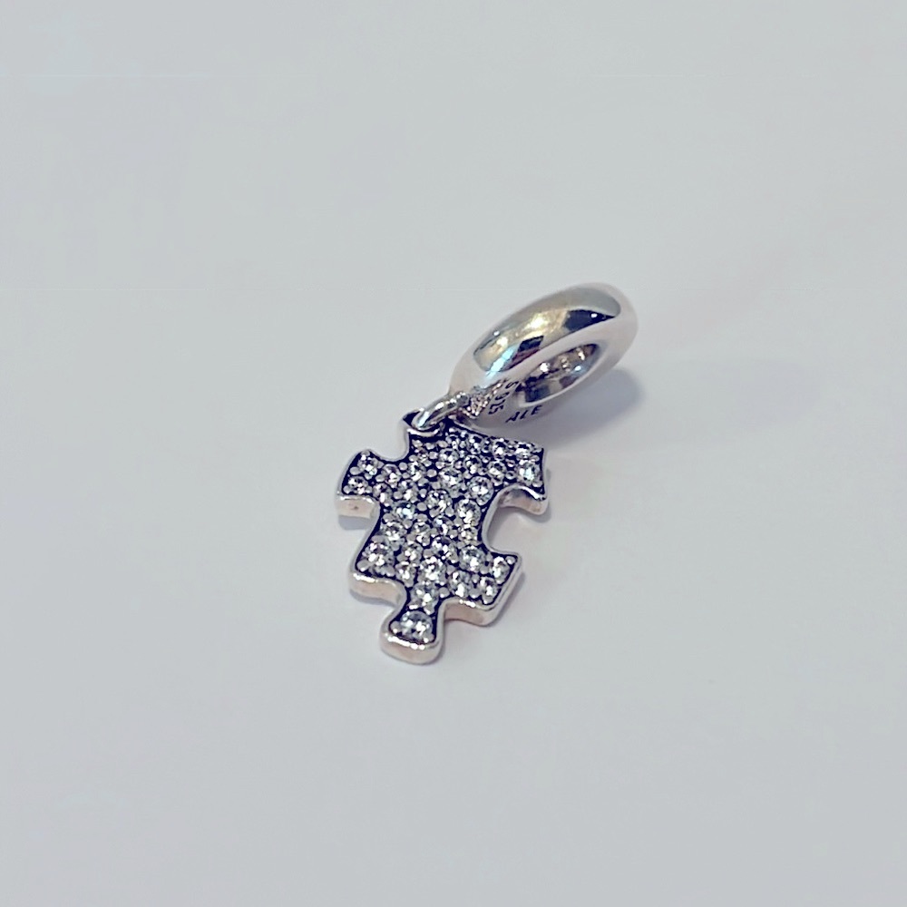 Pandora Sparkling Puzzle Piece Dangle Charm